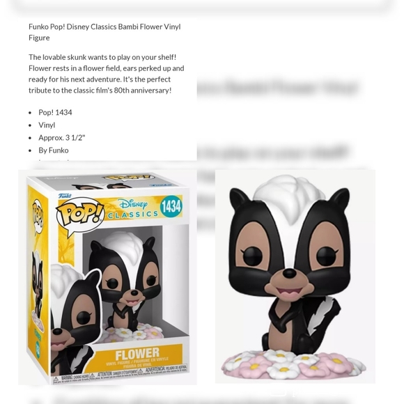 Funko Pop Disney Classics Bambi & Flower, Lot of 2 - Picture 10 of 10